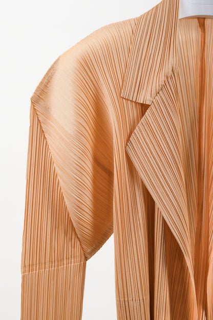 Issey Miyake Pleats Please Light Coral Orange Jacket