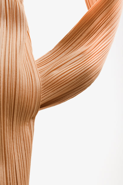 Issey Miyake Pleats Please Light Coral Orange Jacket