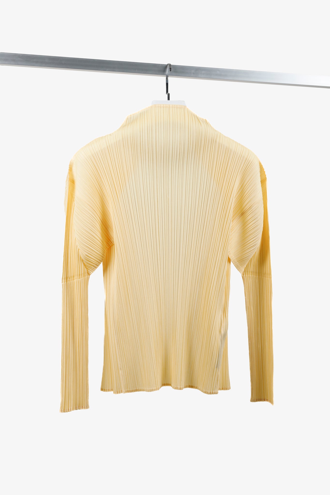 Pleats Please  Issey Miyake  Light Creamsicle Cardigan