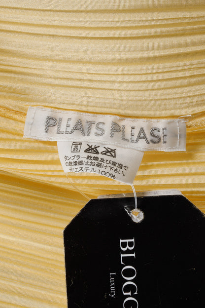 Pleats Please  Issey Miyake  Light Creamsicle Cardigan