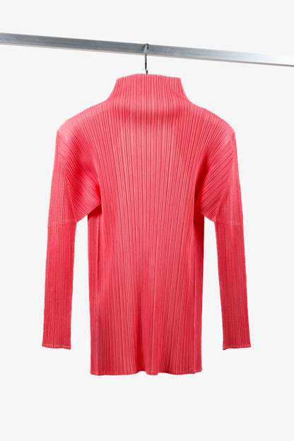 Pleats Please Issey Miyake Pink Cardigan