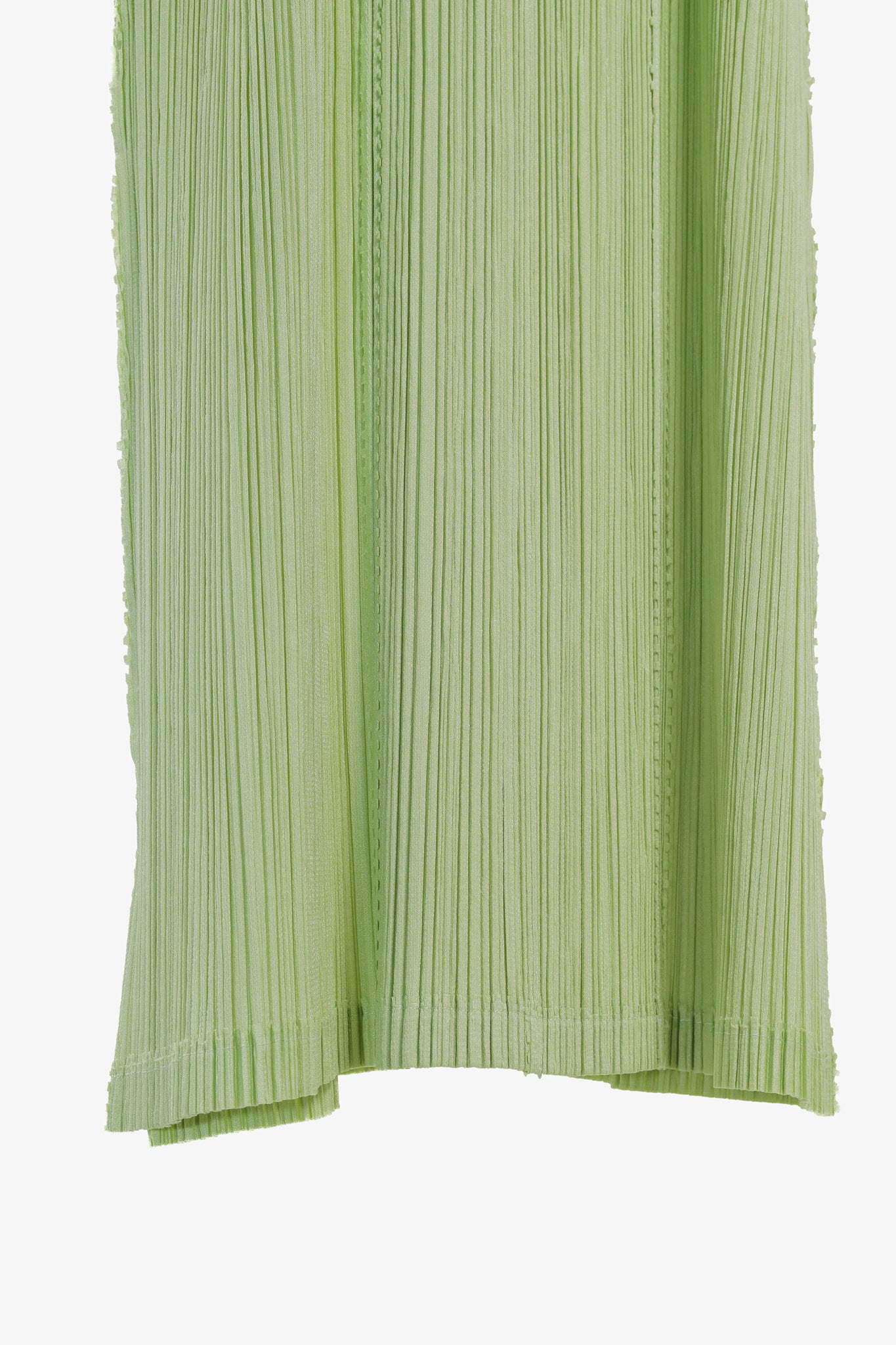 Pleats Please Issey Miyake Pale Green Mandarin Collar Dress Pleats Please Issey Miyake Pale Green Mandarin Collar Dress