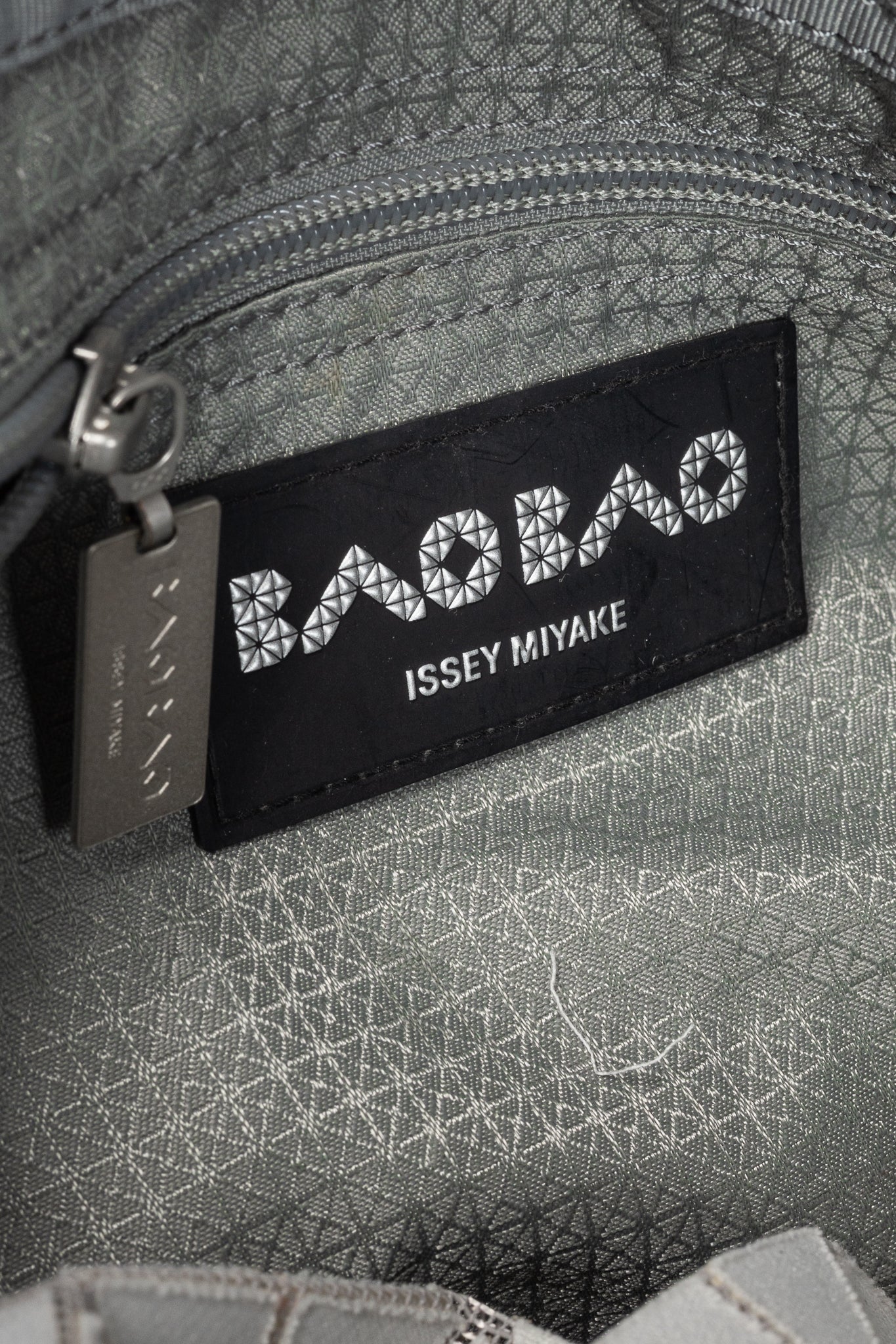 Bao Bao Issey Miyake White Iridescent Geometric Tote