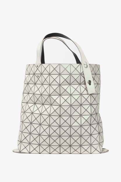 Bao Bao Issey Miyake White Iridescent Geometric Tote