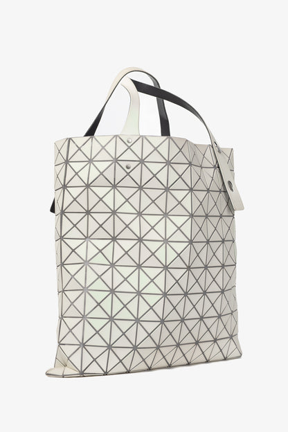 Bao Bao Issey Miyake White Iridescent Geometric Tote