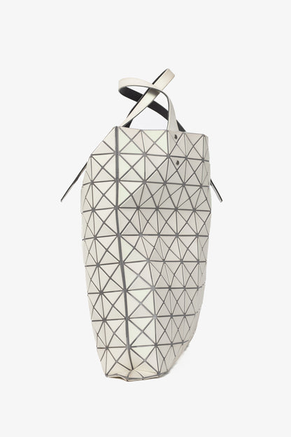 Bao Bao Issey Miyake White Iridescent Geometric Tote