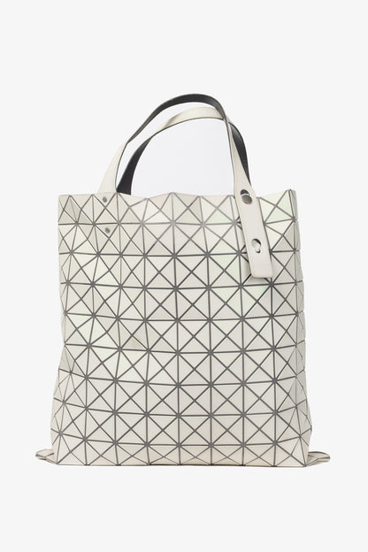 Bao Bao Issey Miyake White Iridescent Geometric Tote