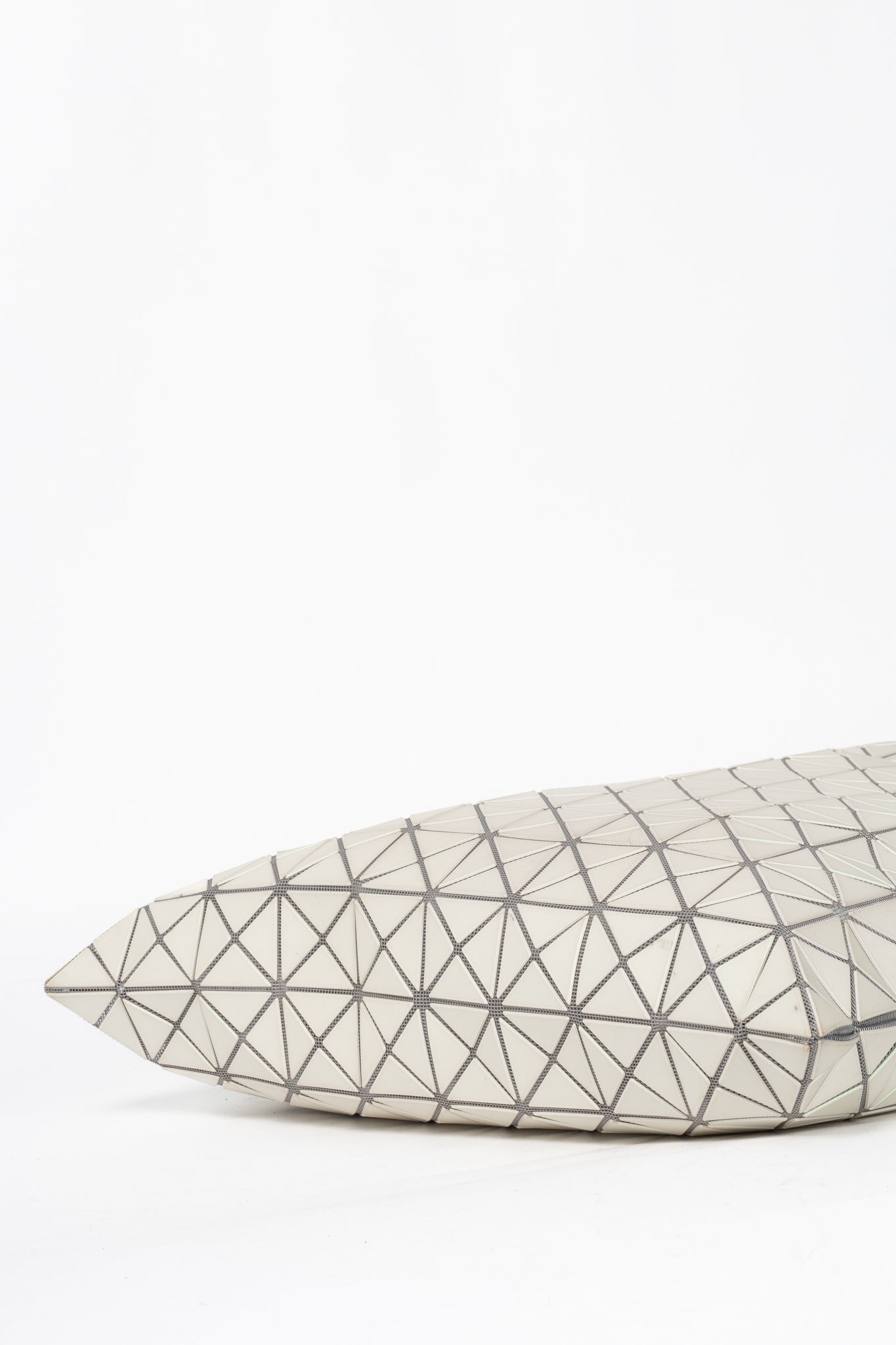 Bao Bao Issey Miyake White Iridescent Geometric Tote