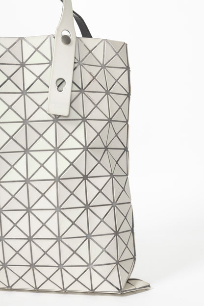 Bao Bao Issey Miyake White Iridescent Geometric Tote