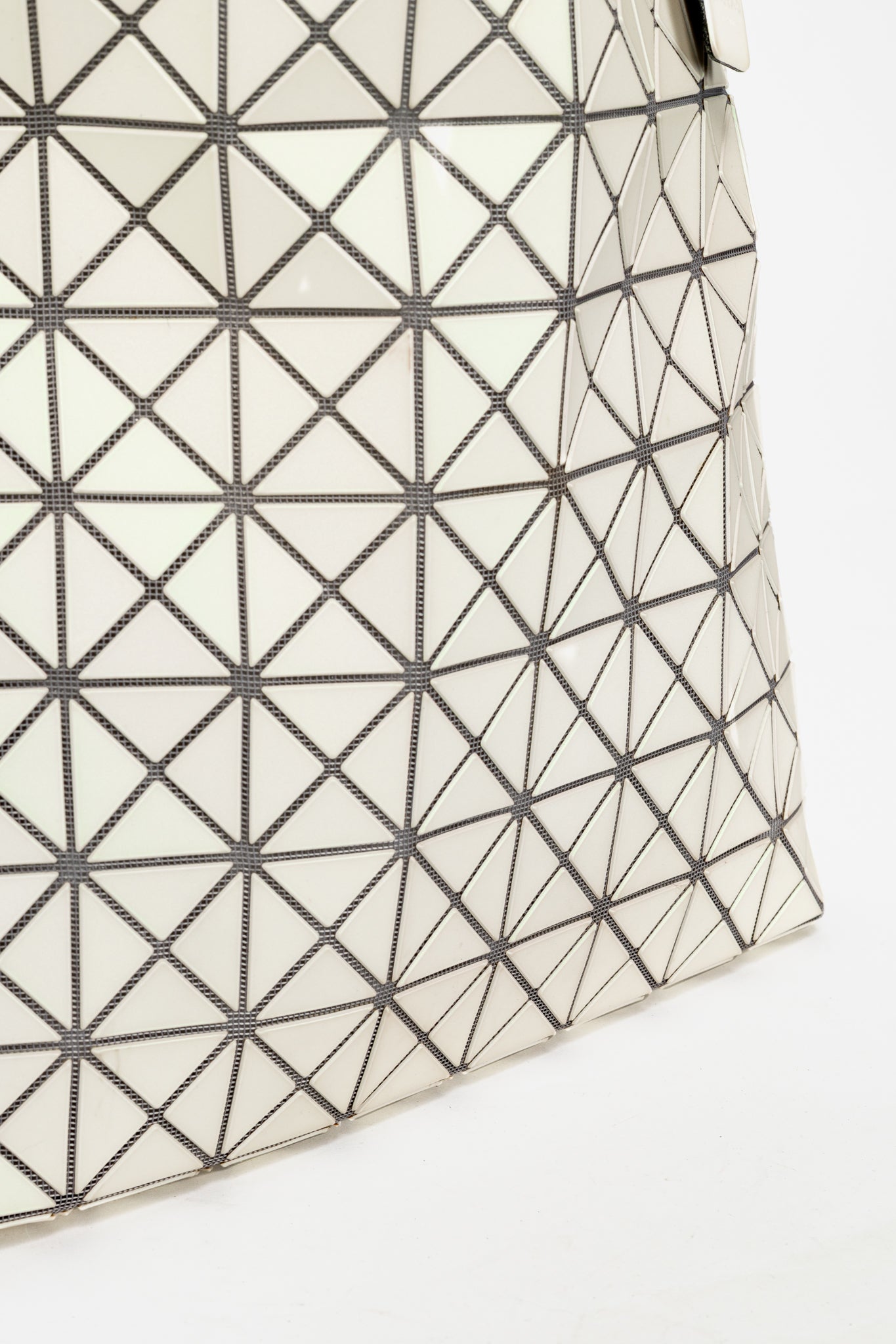 Bao Bao Issey Miyake White Iridescent Geometric Tote