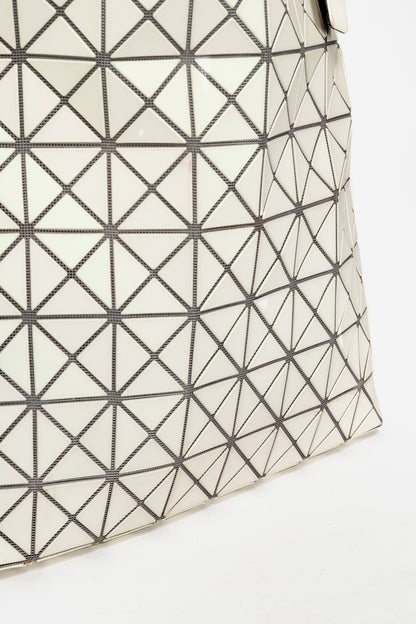 Bao Bao Issey Miyake White Iridescent Geometric Tote