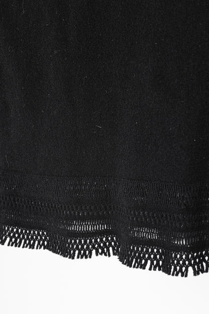 Issey Miyake Fete A-Poc Black Knit Pointelle Turtleneck