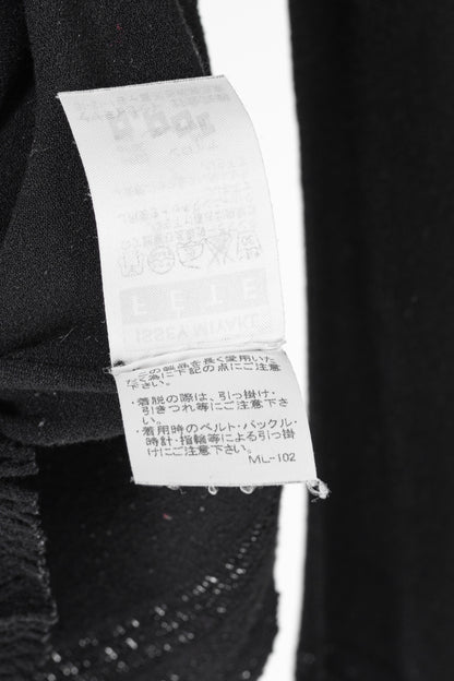 Issey Miyake Fete A-Poc Black Knit Pointelle Turtleneck