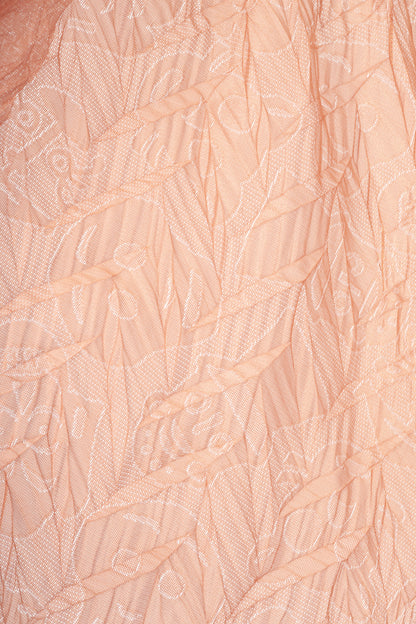 Issey Miyake Fete Terracotta Architectual-Pleated Perforated-Face Jacket