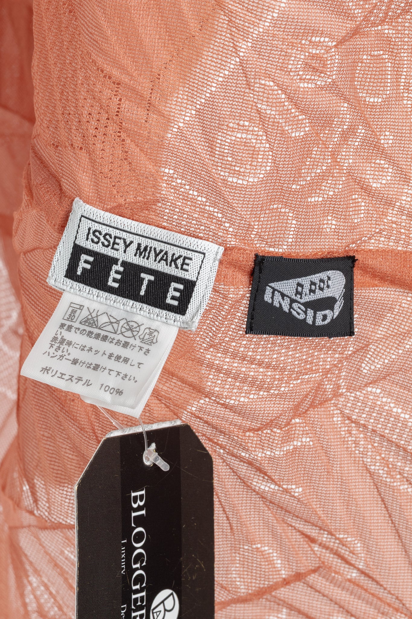 Issey Miyake Fete Terracotta Architectual-Pleated Perforated-Face Jacket
