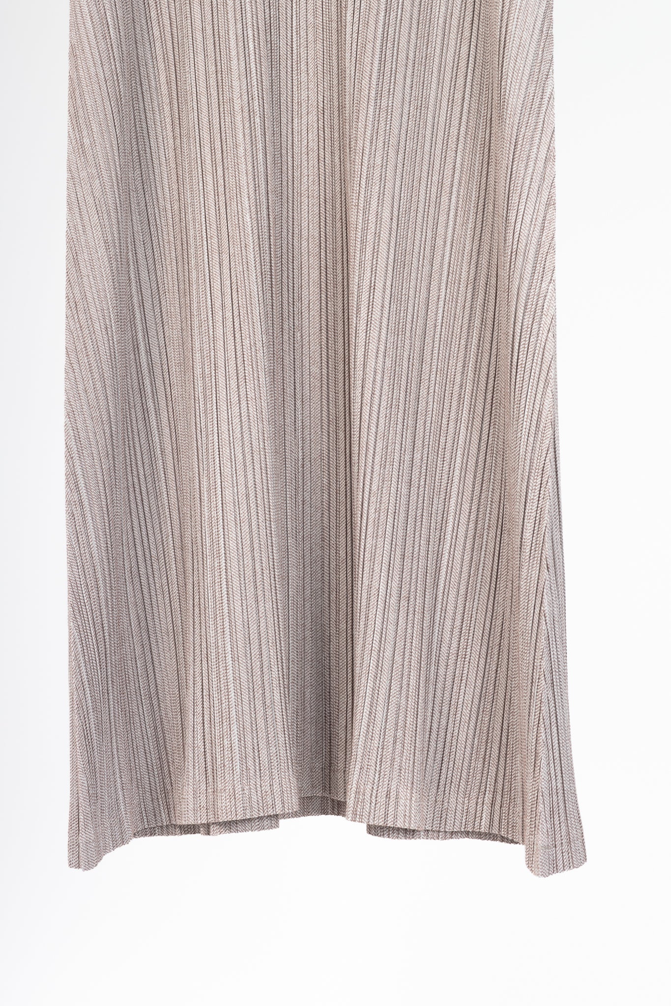 Pleats Please Issey Miyake Dusty Rose Herringbone-Print Midi Dress