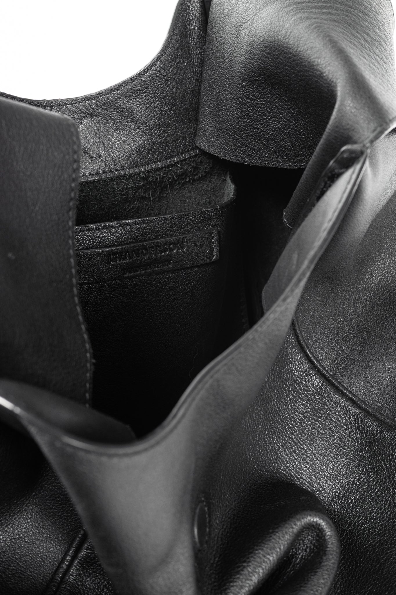 J.W. Anderson AW17 Black Leather Knot Hobo