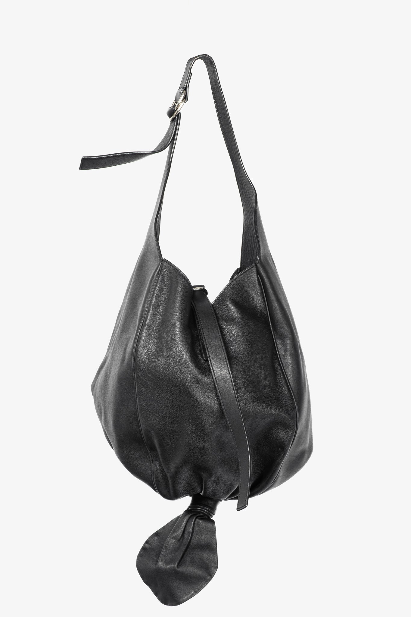 J.W. Anderson AW17 Black Leather Knot Hobo