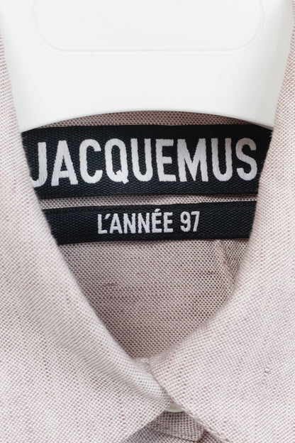 Jacquemus La Robe Cavaou Light Purple Cotton & Linen Cutout Midi Dress