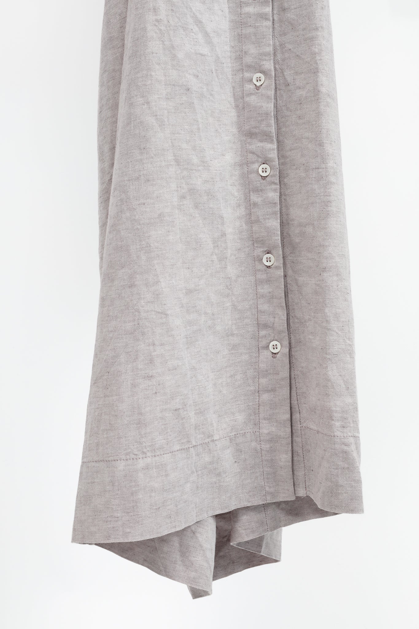 Jacquemus La Robe Cavaou Light Purple Cotton & Linen Cutout Midi Dress
