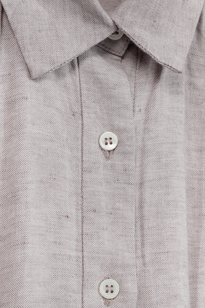 Jacquemus La Robe Cavaou Light Purple Cotton & Linen Cutout Midi Dress