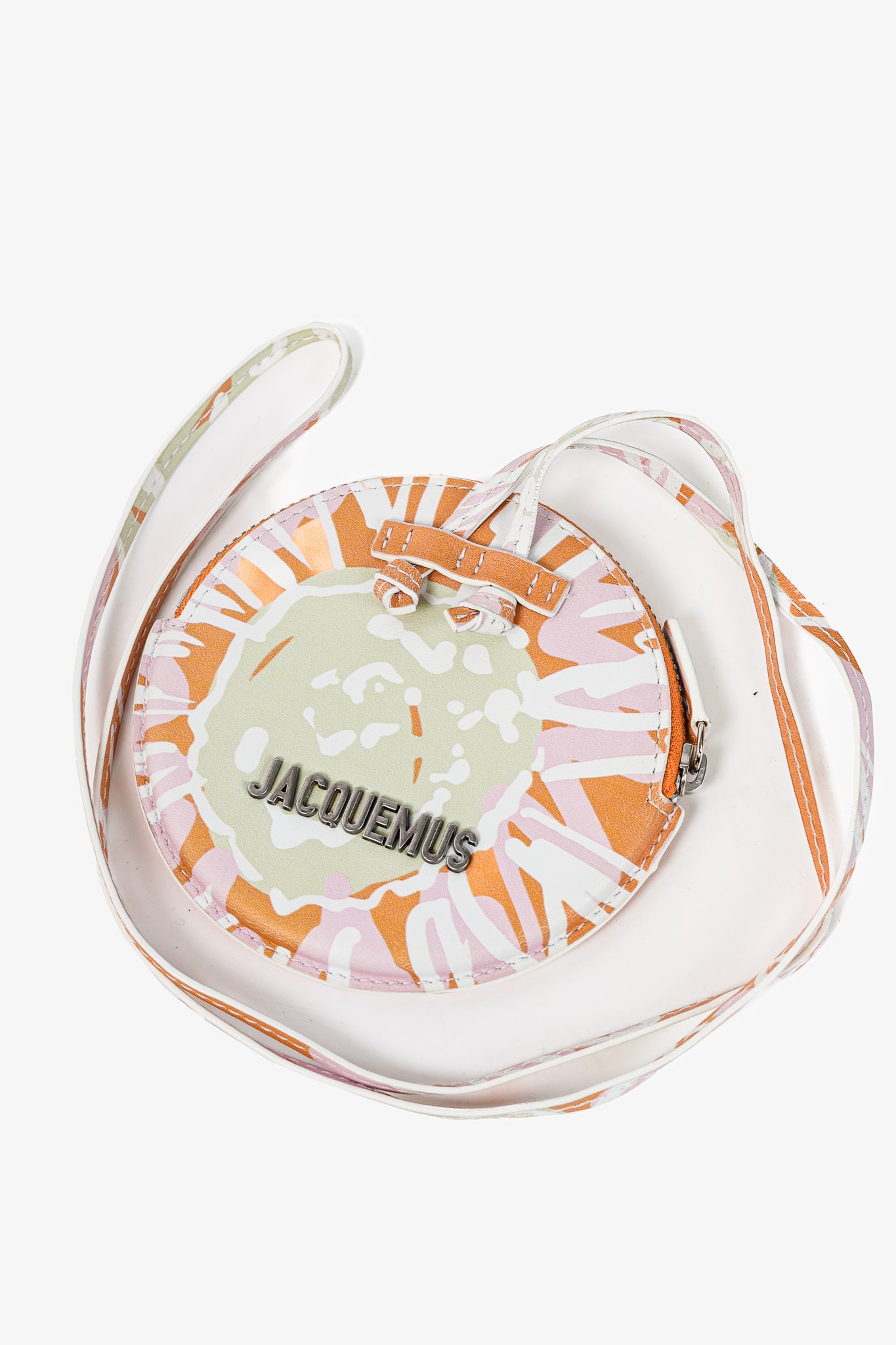 Jacquemus Le Pitchou Orange Flowers Leather Wallet