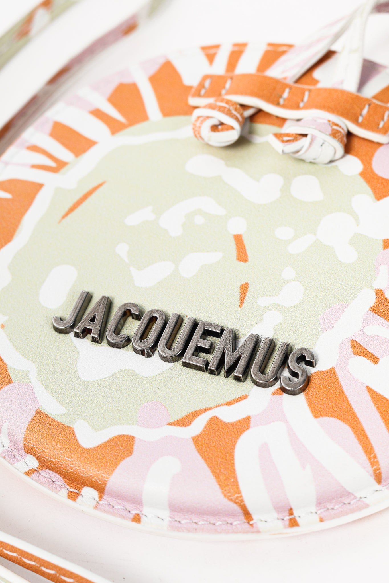 Jacquemus Le Pitchou Orange Flowers Leather Wallet