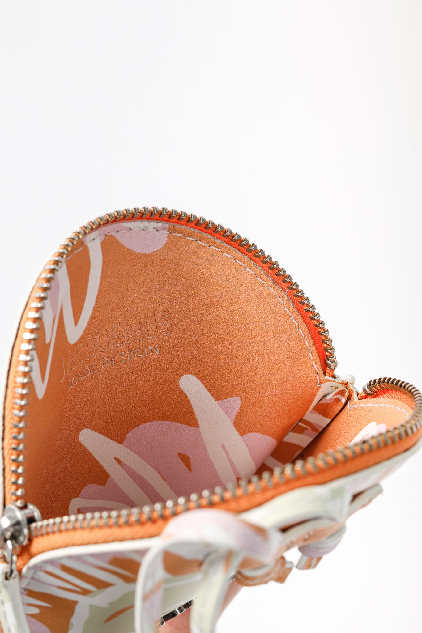 Jacquemus Le Pitchou Orange Flowers Leather Wallet