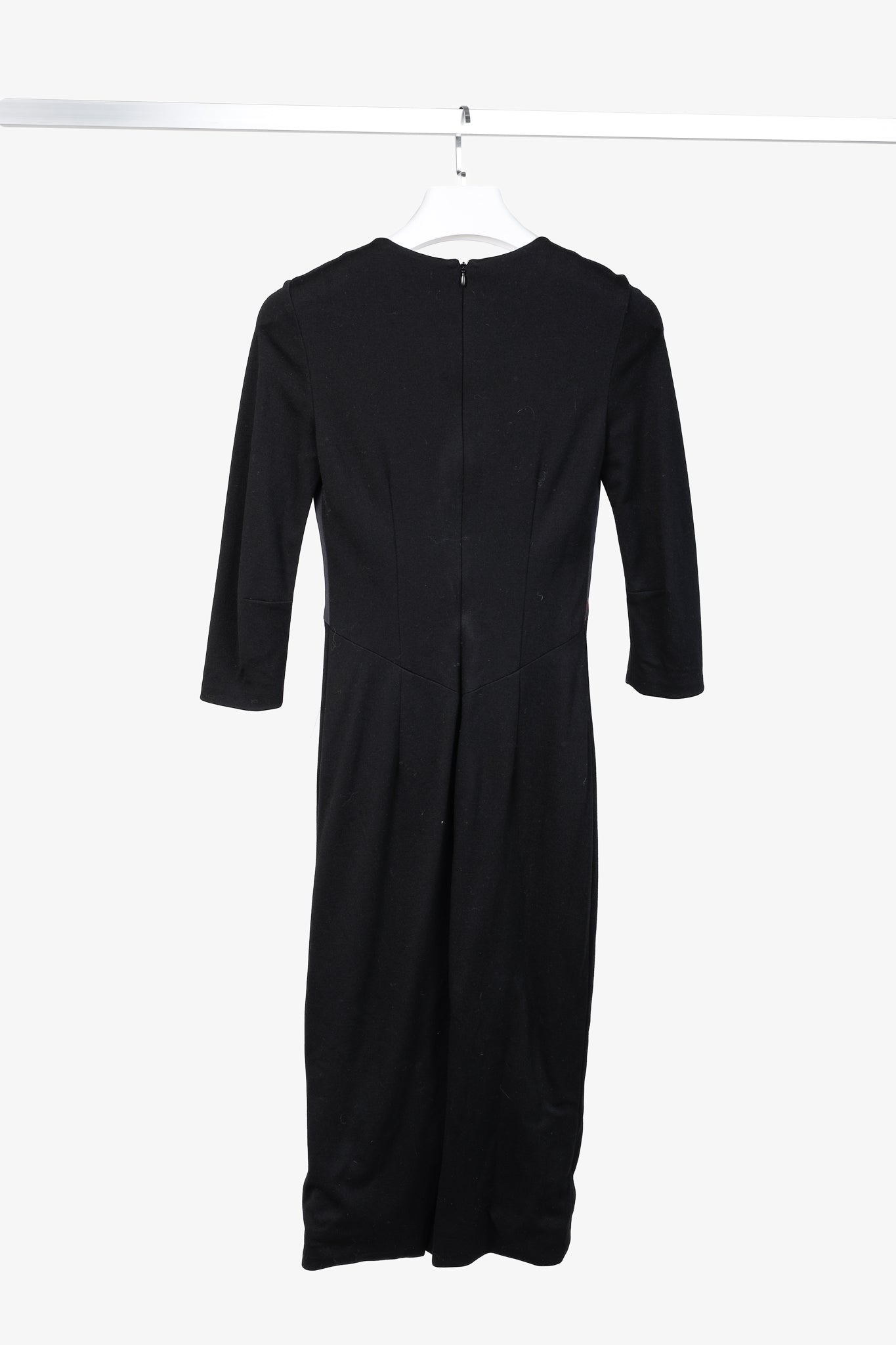 Jason Wu PF/14 Black Floral Print Crepe & Jersey Dress
