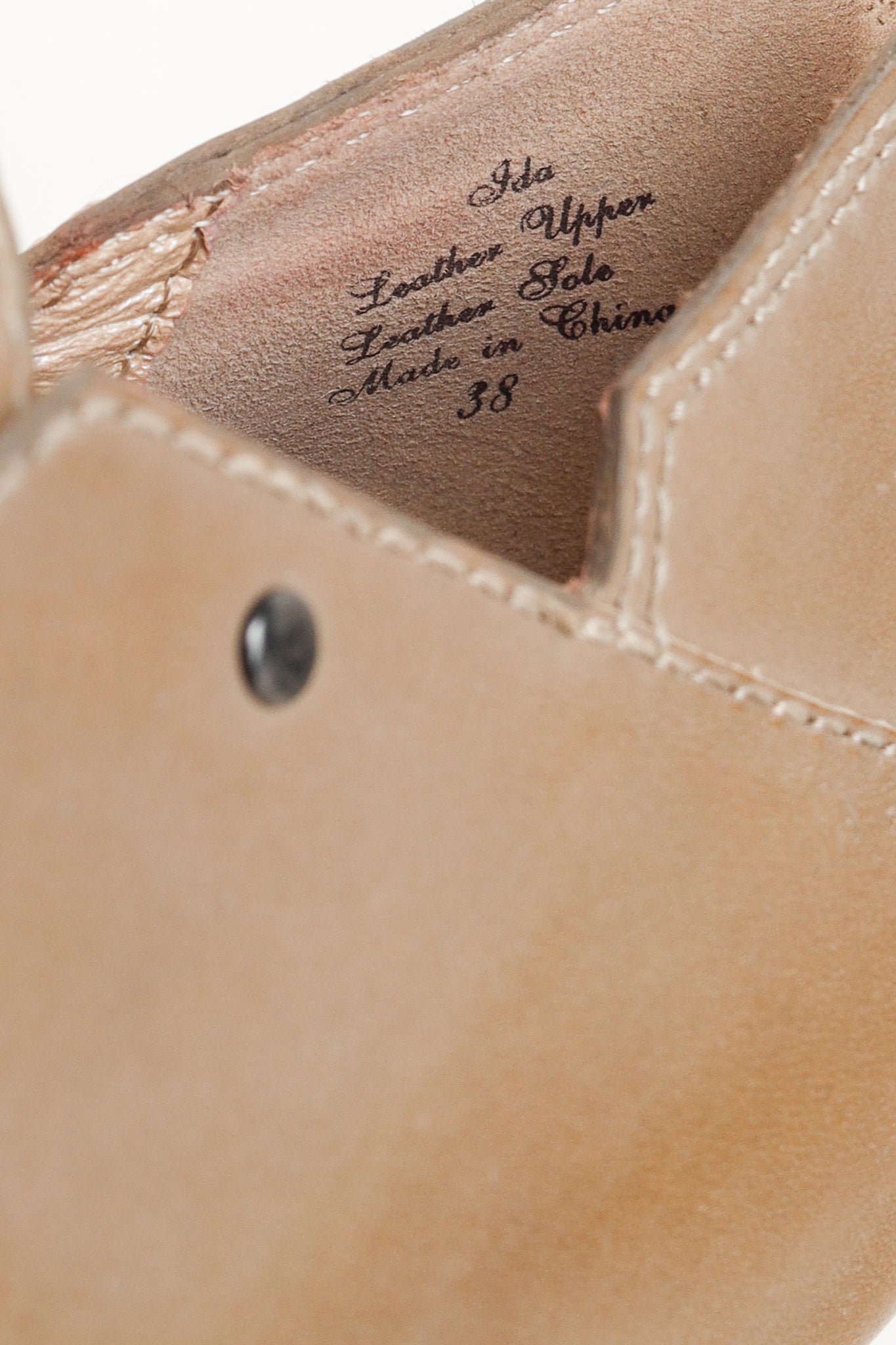 Jean-Michel Cazabat Ida Taupe Brown Pointed Toe Stacked Leather Heels