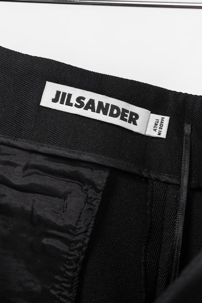 Jil Sander Black Wool-Blend Twill Slim Ankle-Length Trousers