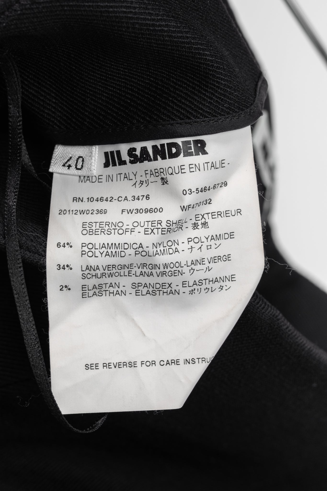 Jil Sander Black Wool-Blend Twill Slim Ankle-Length Trousers