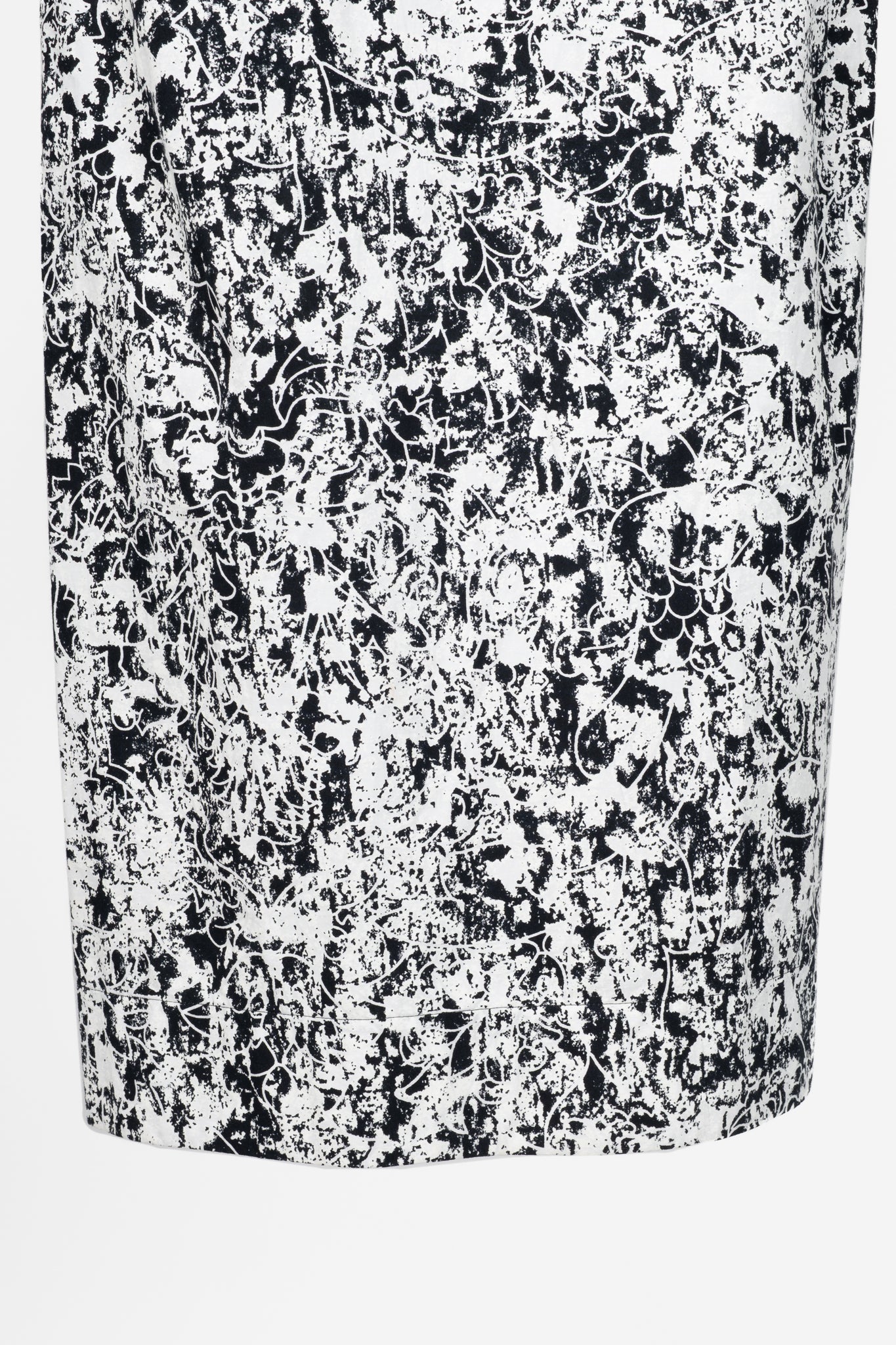 Jil Sander SS14 White & Black Abstract Cotton-Poplin Mini Dress