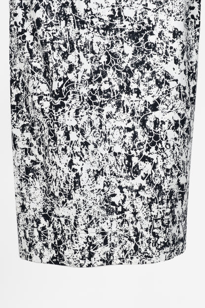 Jil Sander SS14 White & Black Abstract Cotton-Poplin Mini Dress