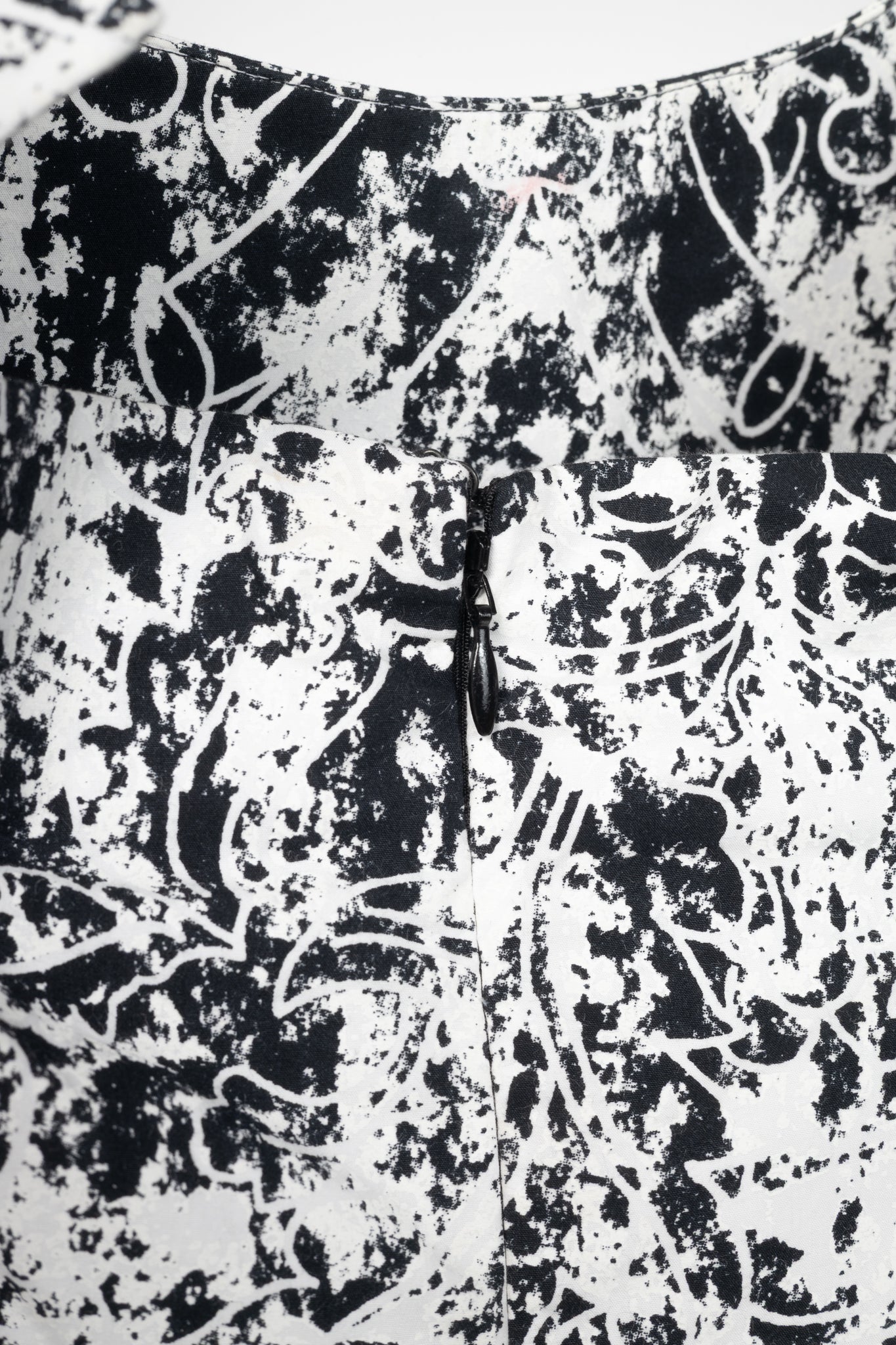 Jil Sander SS14 White & Black Abstract Cotton-Poplin Mini Dress