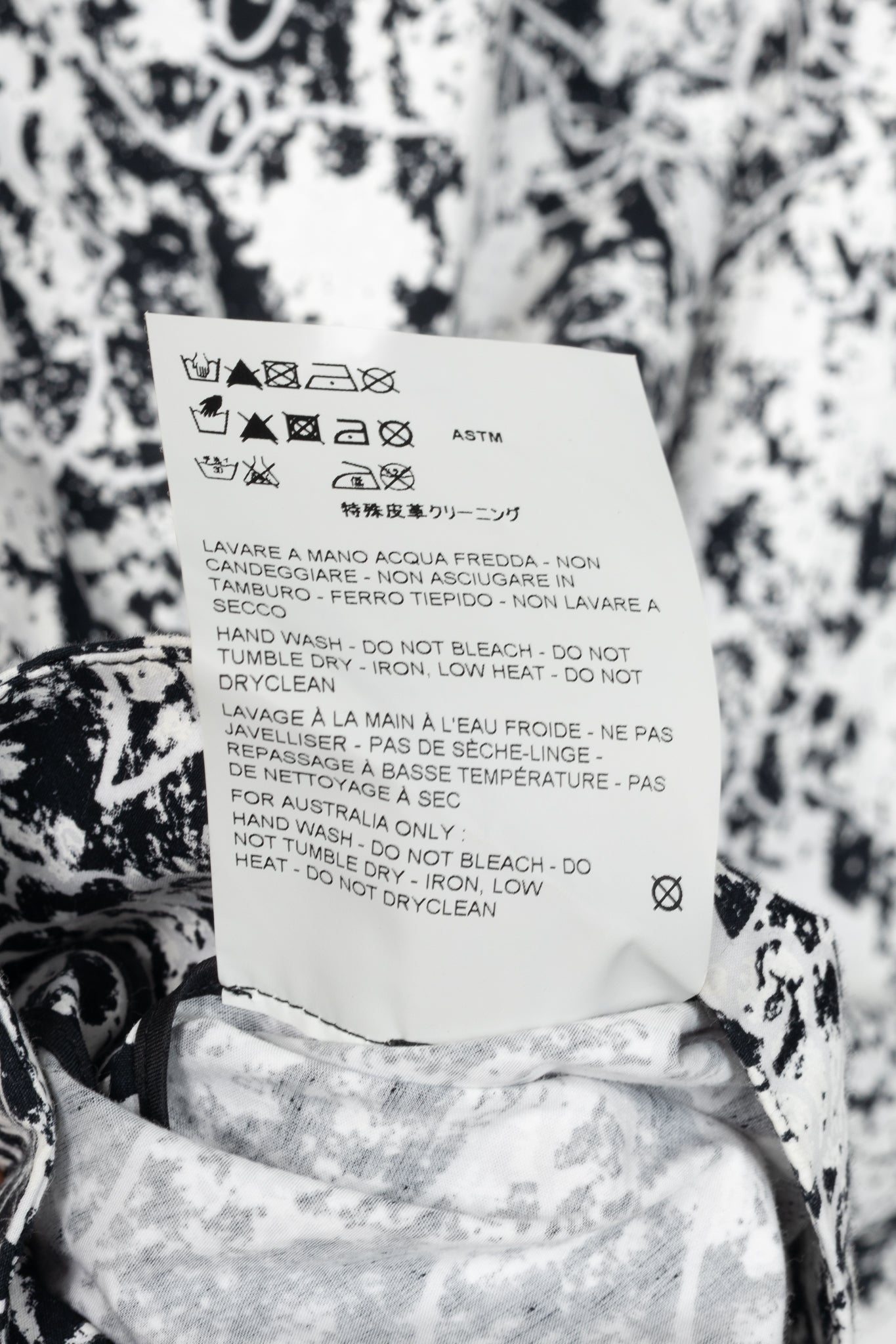 Jil Sander SS14 White & Black Abstract Cotton-Poplin Mini Dress