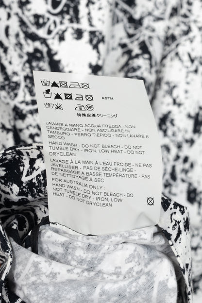 Jil Sander SS14 White & Black Abstract Cotton-Poplin Mini Dress