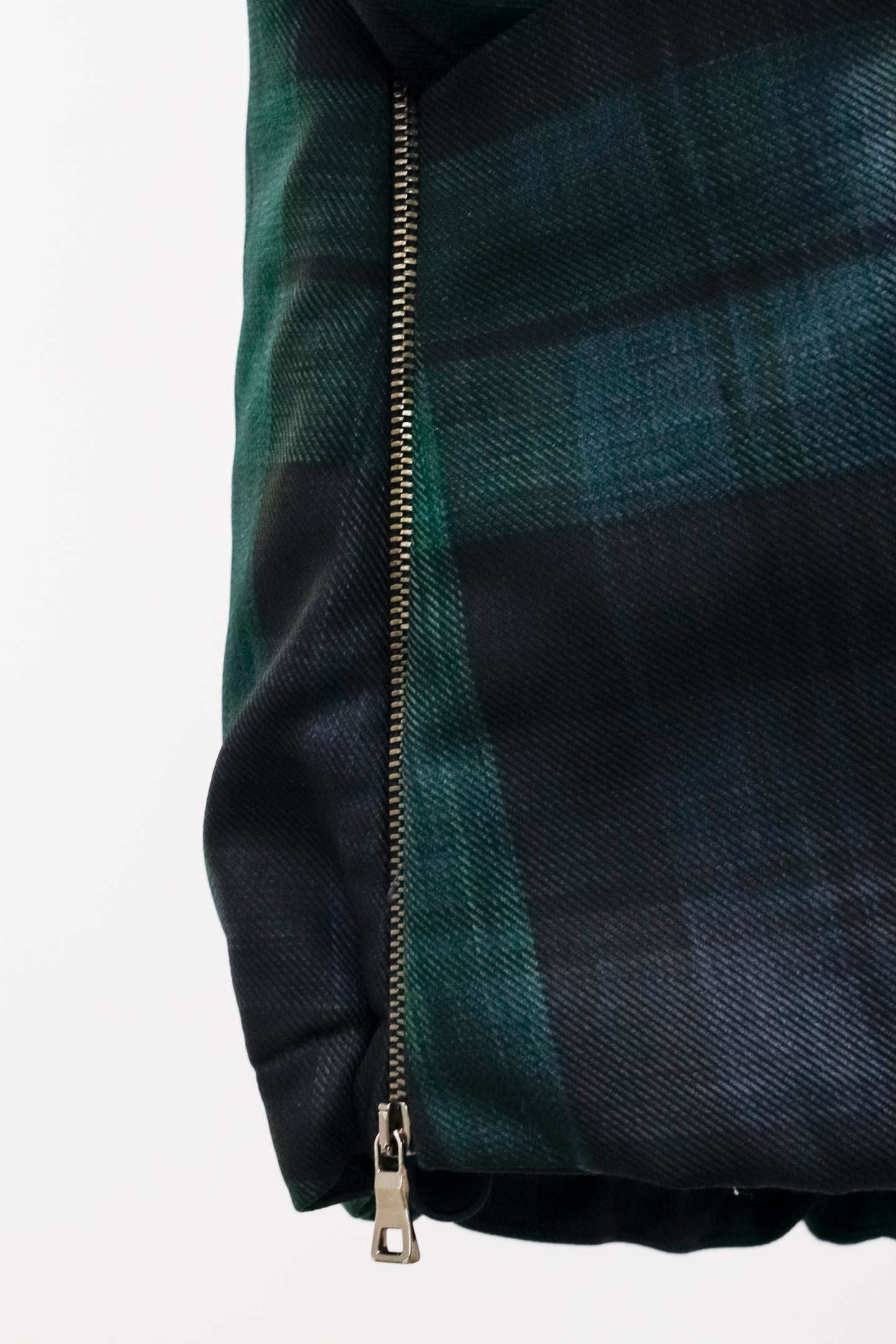 Jil Sander Navy Blackwatch Plaid Hooded Parka