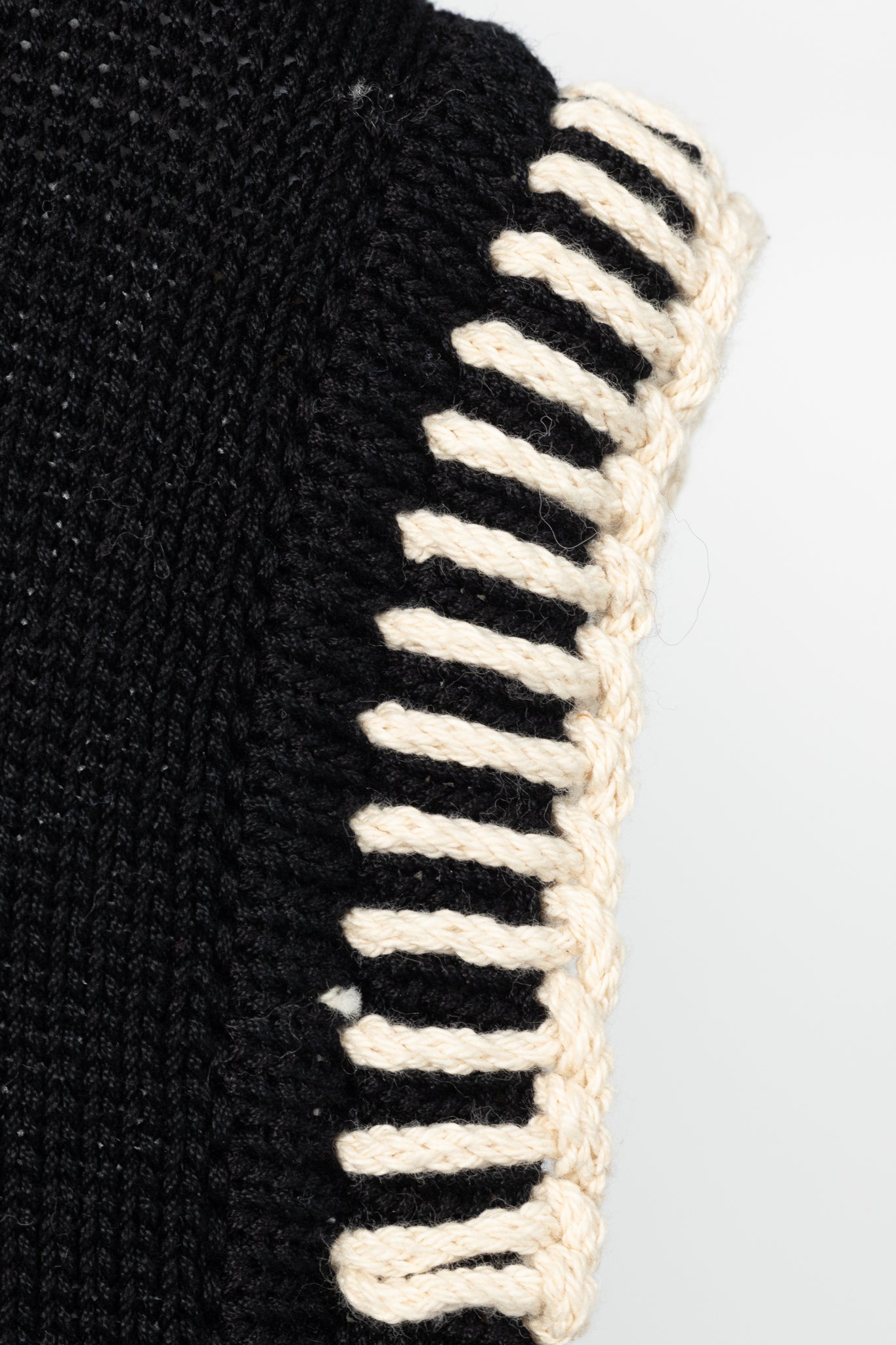 Jil Sander SS/18 Runway Black Cotton Stitch-Detail Knitted Vest