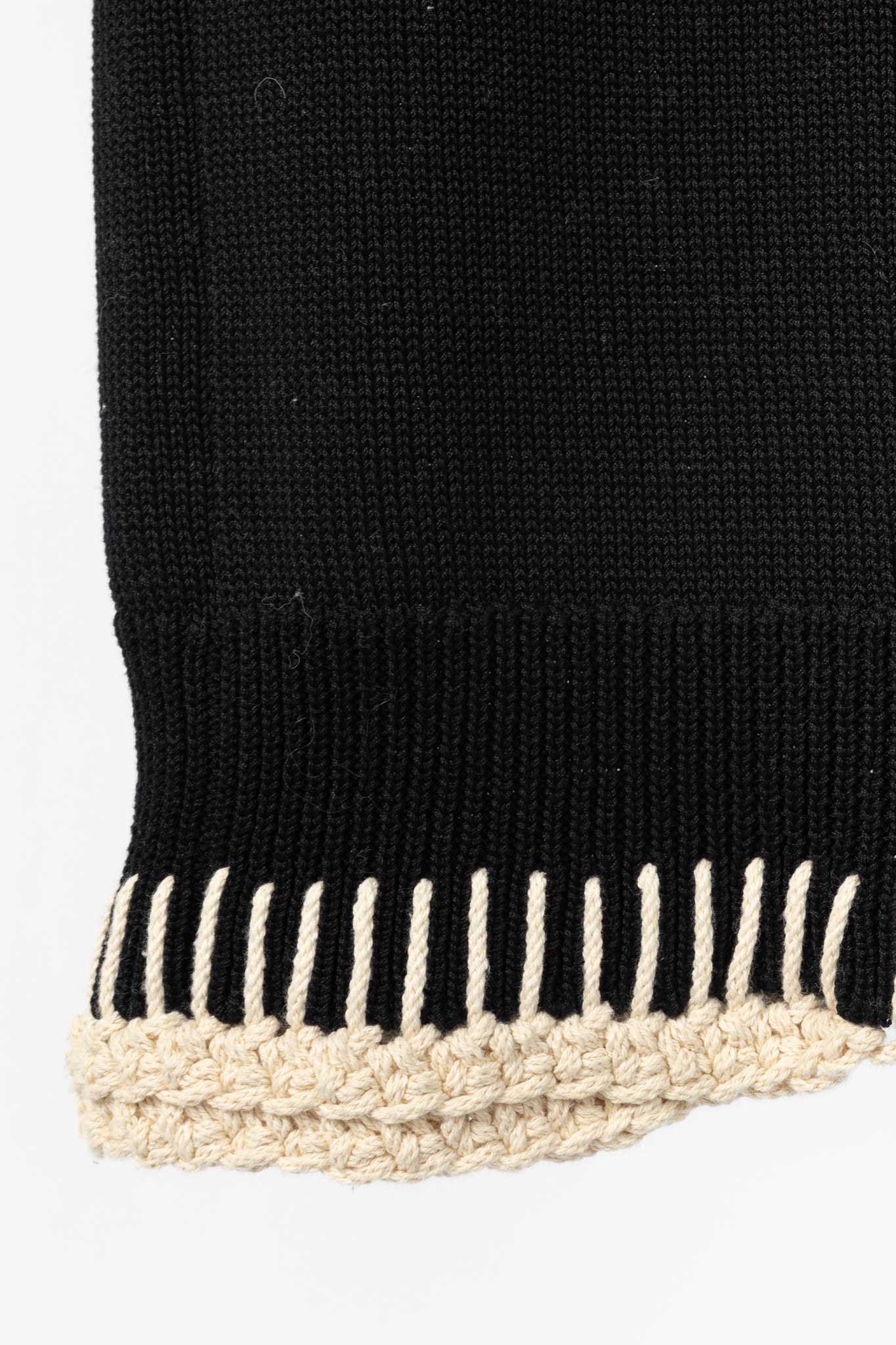 Jil Sander SS/18 Runway Black Cotton Stitch-Detail Knitted Vest