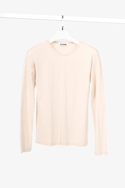 Jil Sander Peach Cotton Long-Sleeve T-Shirt