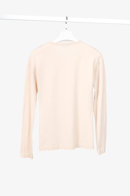 Jil Sander Peach Cotton Long-Sleeve T-Shirt