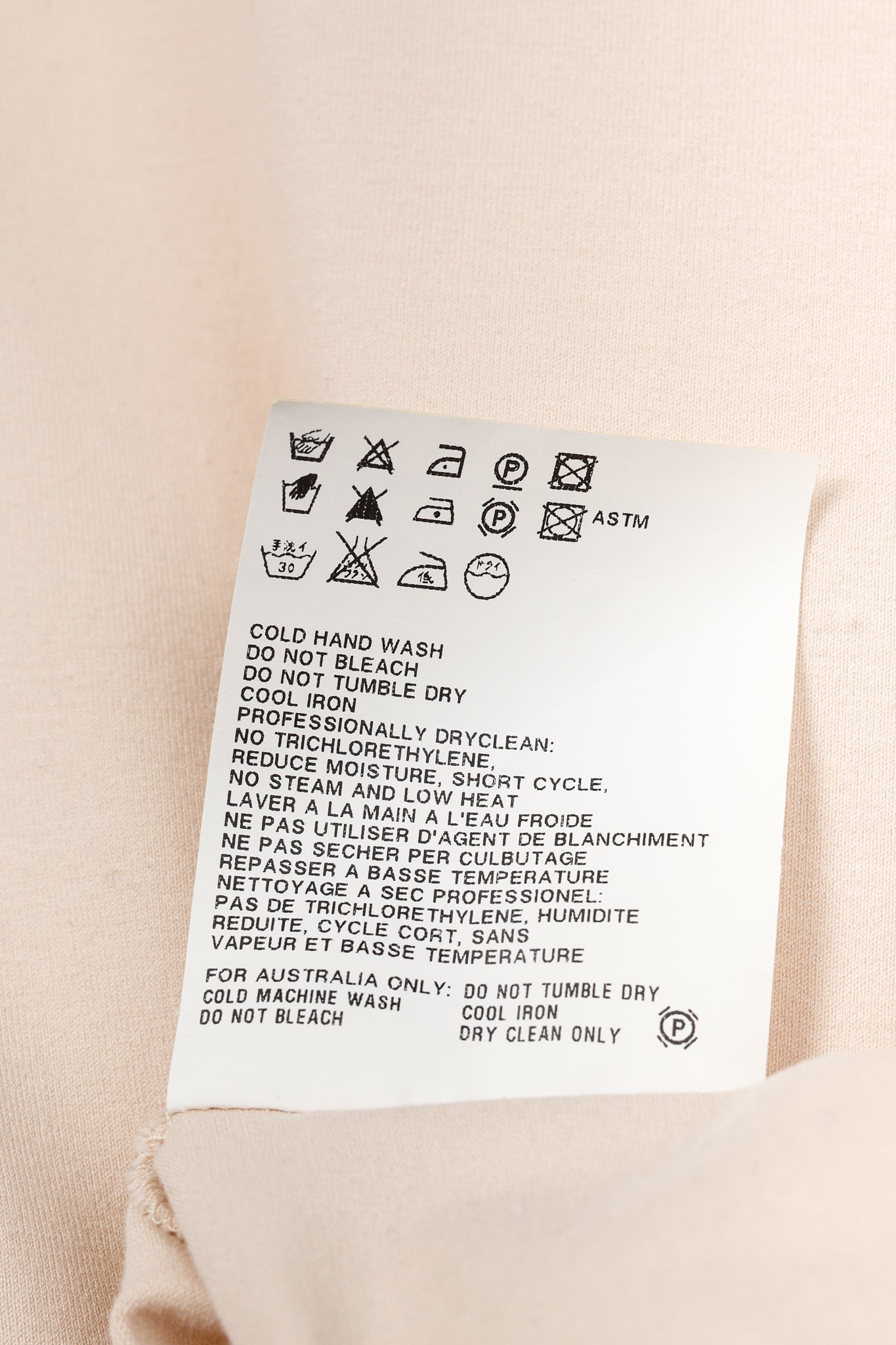 Jil Sander Peach Cotton Long-Sleeve T-Shirt