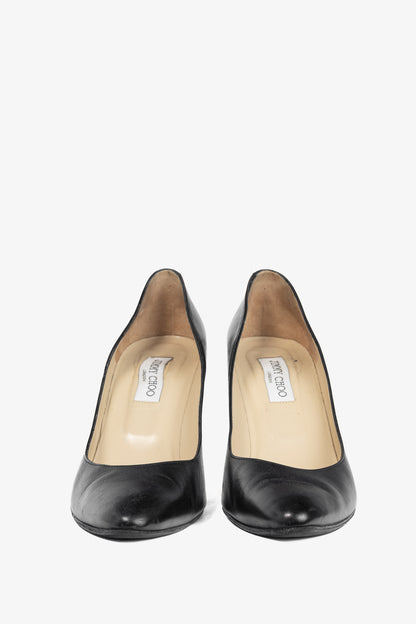 Jimmy Choo Gilbert Black Leather Stiletto Pumps
