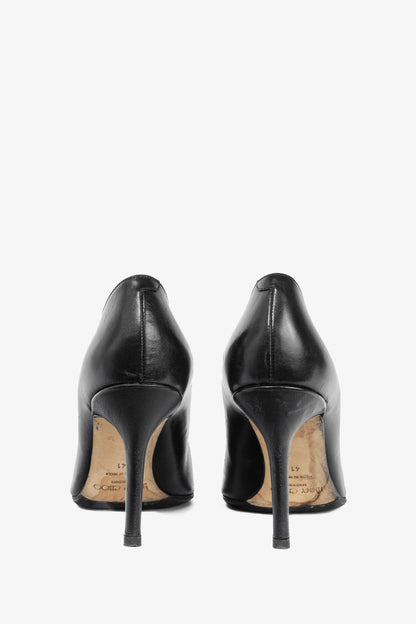 Jimmy Choo Gilbert Black Leather Stiletto Pumps