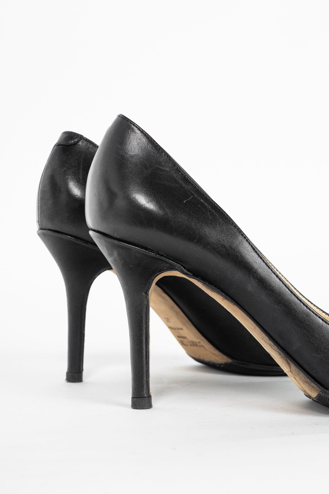 Jimmy Choo Gilbert Black Leather Stiletto Pumps