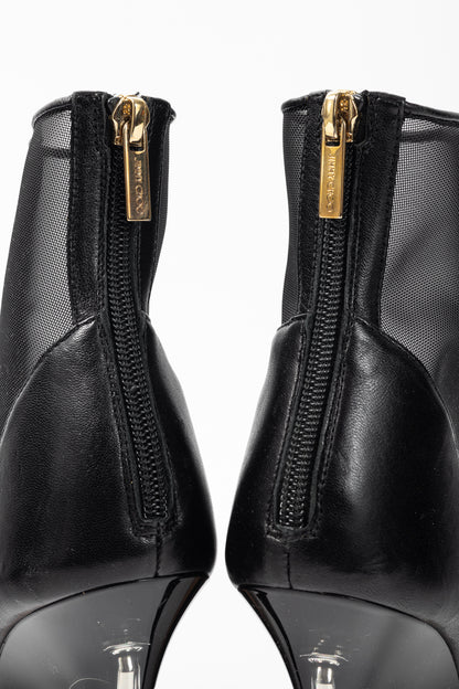Jimmy Choo Sioux 100 Black Nappa & Mesh Ankle Boots