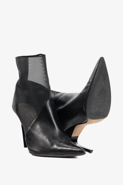 Jimmy Choo Sioux 100 Black Nappa & Mesh Ankle Boots