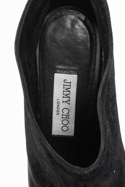 Jimmy Choo Diad Black Suede & Nappa Leather Ankle Boots