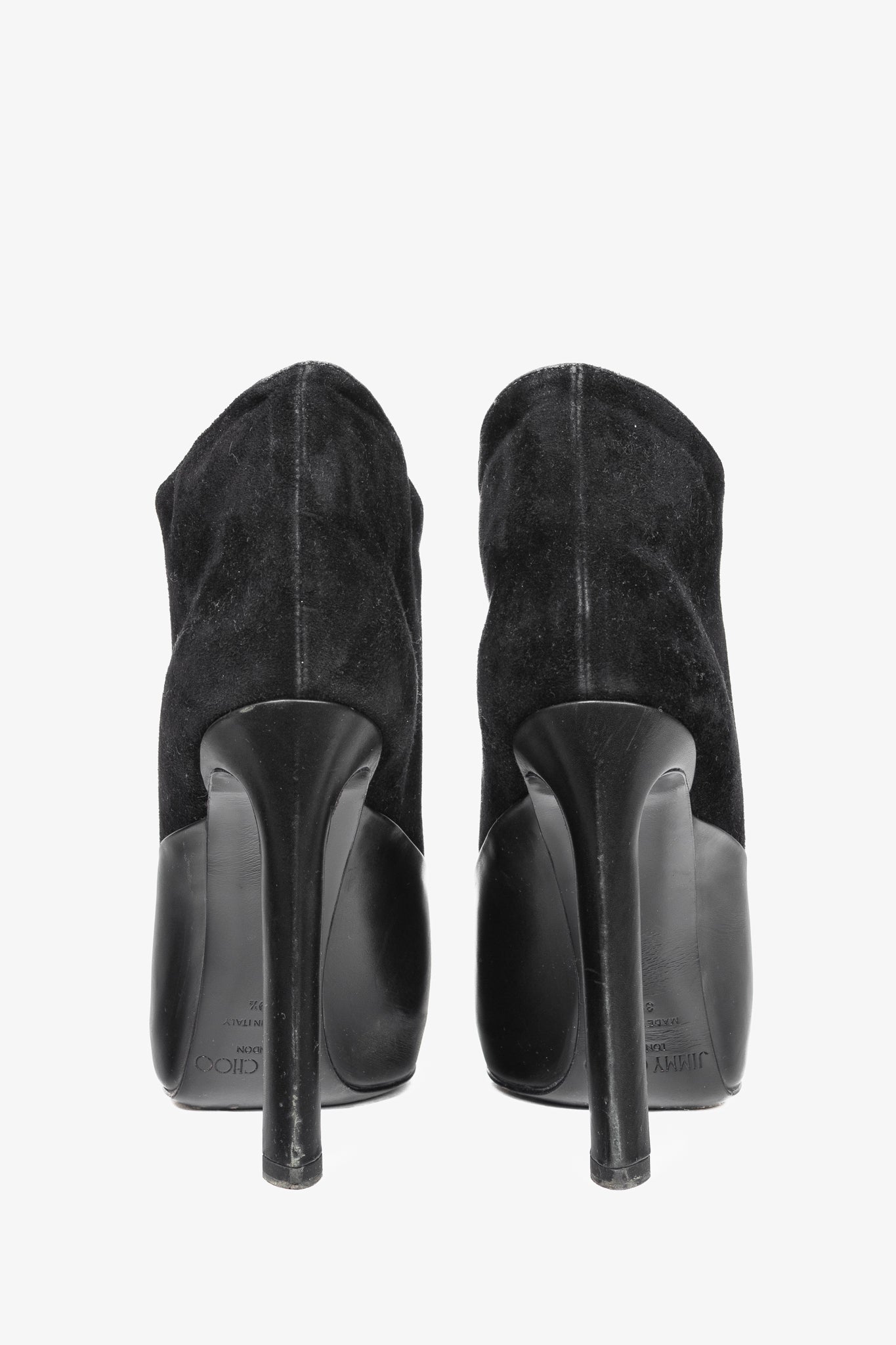 Jimmy Choo Diad Black Suede & Nappa Leather Ankle Boots